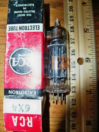 Strong Nos Rca Black Plate O Getter 6x4 Tube