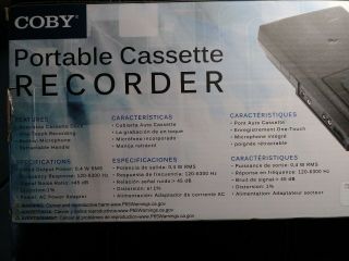 NIB Coby Portable Cassette Recorder CVR22 2
