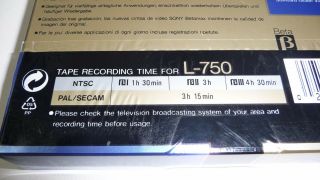 1 Sony L - 750 Betamax Beta Max Video Tape Video Cassette Beta Tape 3