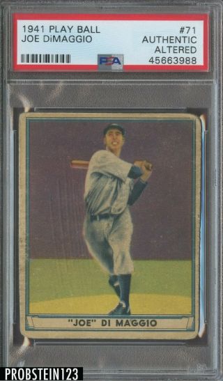 1941 Play Ball 71 Joe Dimaggio York Yankees Hof Psa " Iconic Card "