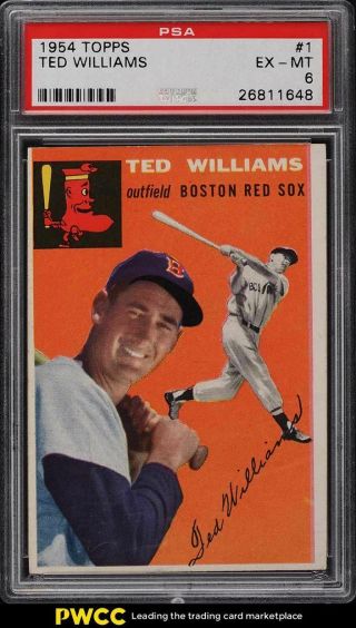 1954 Topps Ted Williams 1 Psa 6 Exmt