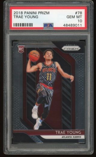 2018 - 19 Trae Young Psa 10 Panini Prizm Rookie Rc 78 Invest Now