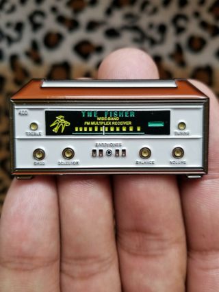 Limited Fisher 400 Pin Badge Vintage Receiver 500 800