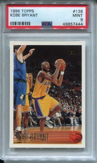 1996 Topps Basketball 138 Kobe Bryant Rookie Card Rc Graded Psa 9 