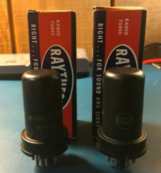 Strong Nos Nib Raytheon 6sq7 Vacuum Tubes - Matched Date Codes