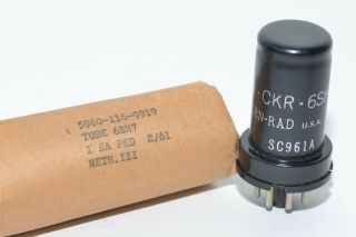 Mil Spec Ken - Rad Jan - Ckr 6sh7 Vintage Radio Vacuum Electron Tube,  Nib,  Nos