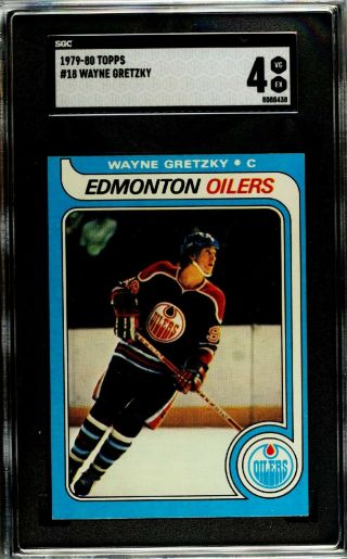 Wayne Gretzky 1979/80 Topps 18 Rookie Card Sgc 4 Vg/ex