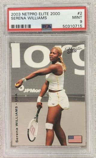 Psa 9 - 2003 Netpro Elite Serena Williams Rookie Rc (2) / 2000 Low Pop