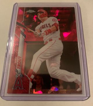 2020 Topps Chrome Sapphire Edition Mike Trout Red /5 Ssp Rare 1/1 On Ebay
