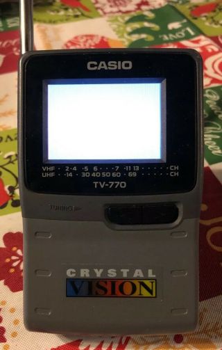 Casio Tv - 770b Battery Operated Handheld Tv Crystal Vision