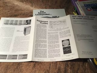 Advent Speaker Loudspeaker Brochures Large / Small 1970s 3
