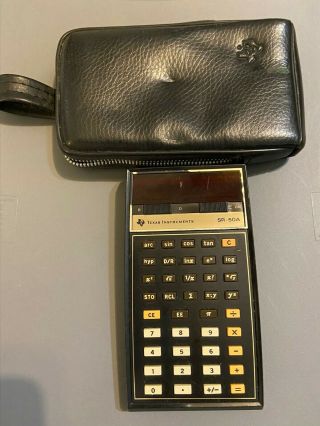 Vintage Texas Instruments Sr - 50a Slide Rule Calculator And Case,