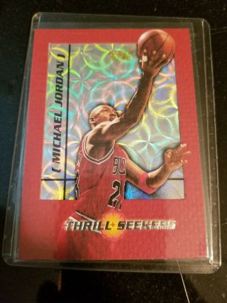 1997 - 98 Fleer Thrill Seekers 7 Michael Jordan Ultra Rare Chicago Bulls