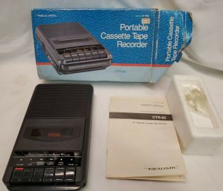 Realistic - Ctr - 62 - Cat.  14 - 1150 - Portable Cassette Recorder,  Cond.