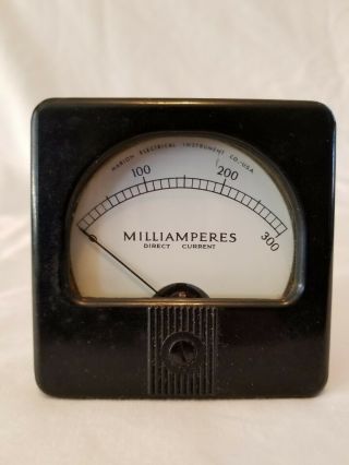 Vintage Marion Electric Panel Meter Direct Current 0 - 300 Milliamperes