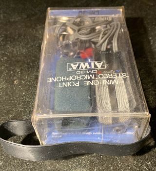 Vintage AIWA CM - 30 Mini Stereo Microphone Sony Walkman Recorder 3