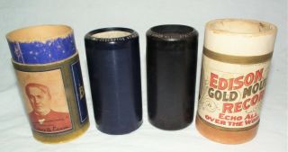 2 Rare Vintage Edison Bunker Hill Cylinder Phonograph Gramophone Record 4m 2m