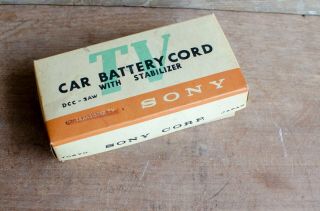 Vintage Sony Television Car Battery Cord Dcc - 2aw Stabilizer