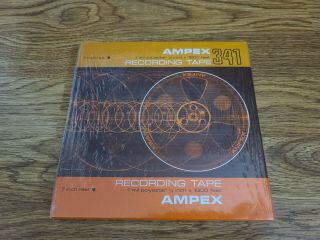 Vintage Ampex 7 " Open Reel Recording Tape 341 1/4in X 1800 Feet -