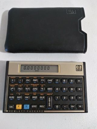 Hp 12c Vintage Hewlett Packard Financial Calculator With Case