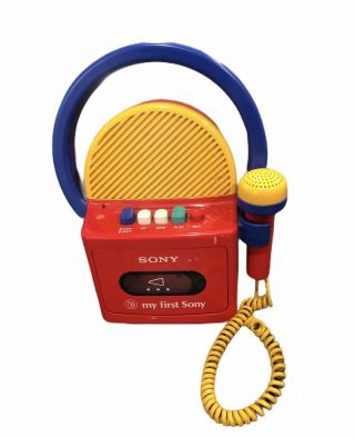 Sony My First Walkman Cassette Player & Microphone Model Tcm - 4300