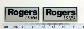 Rogers Ls 3/5a Speaker Grill Badge Logo Silver Custom Made Aluminum
