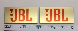 Jbl Speaker Badge Logo Emblem Custom Made Pair Matte Gold Aluminum