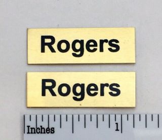 Rogers Speaker Grill Badge Logo Satin Gold Custom Aluminum Pair Ls 3/5a Ls 5/9a