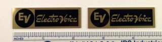 Ev Electro - Voice Electrovoice Speaker Badge Logo Emblem Pair Gold