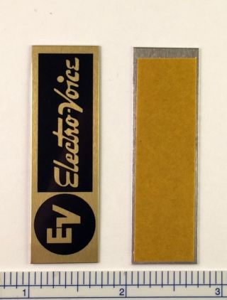 EV Electro - Voice ElectroVoice Speaker Badge Logo Emblem PAIR GOLD 2
