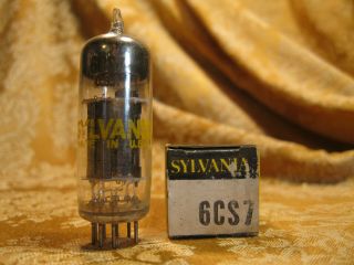 Vintage Single Nos Nib Sylvania 6cs7 Glass Vacuum Tube Bitmatic