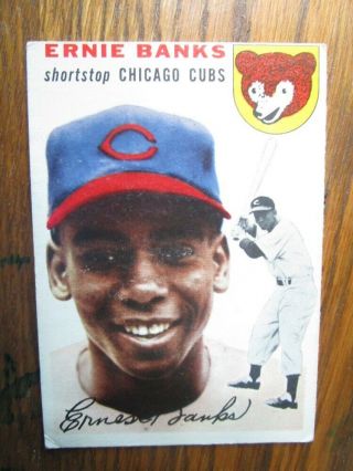 1954 Topps Ernie Banks Rookie Card 94 - Chicago Cubs