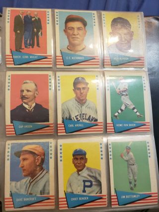 Complete Set 1961 Fleer Baseball Cards Ted Williams Babe Ruth Ty Cobb Lou Gehrig