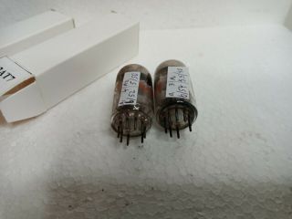 RCA 12AT7 valves pair for tube amplifier preamp closely matched 3