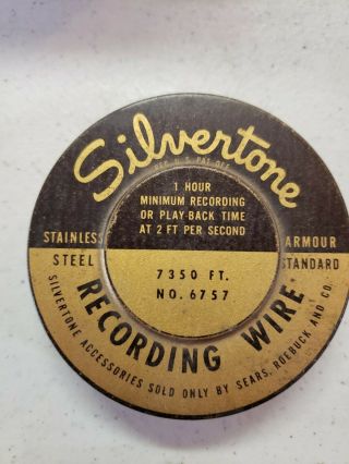Vintage Silvertone Recording Wire,  Doesn 