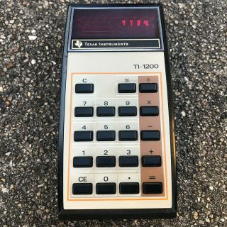 Vintage Texas Instruments Ti - 1200 Calculator Assembled In Usa
