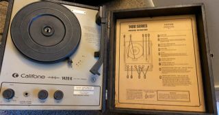 Califone 1420k Vintage Record Player 1400 Series Phonograph - - Ok