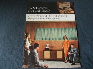 Vintage 1958 Ampex Stereo Custom Series Stereophonic Home Music Systems Brochure
