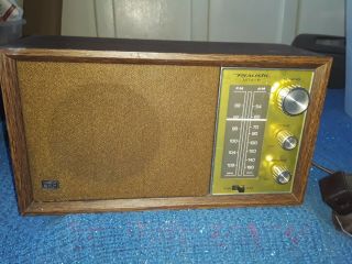 Vintage Realistic Mta - 8 Am/fm Wood - Grain Radio - - Great