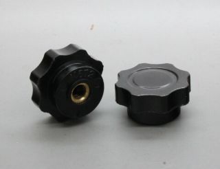 4 X K672 Bakelite Skirted Control Knob 30mmdx16mmh Black For 6mm Shaft