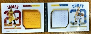 2015 - 16 Panini Preferred Booklet Lebron James Stephen Curry Dual Jersey /199