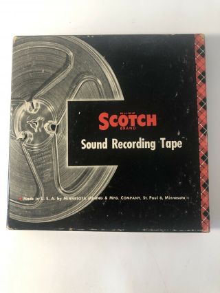 Vintage Scotch Sound Recording Tape 4 " Reel To Reel 1/4 " X 600 Ft