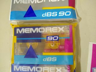 Vintage Set of 2 Memorex DBS 90 min Normal Bias Type 1 Audio Cassette Tapes, 2