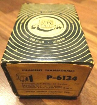 Vintage Stancor P - 6134 Filament Transformer 6.  3v 1.  2a For Tube Amps