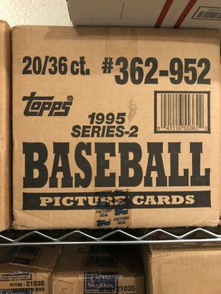 1995 Topps Baseball Series 2 Factory Wax Case (20) Box (36) Pack Per Box