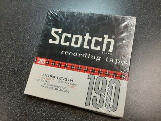 Vintage Scotch 1/4 Inch Reel Audio Tape 190 Box