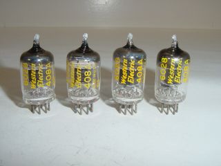 4 Vintage Nos 1952 Western Electric 408a 6028 [] Get Matched Amplifier Tube Quad