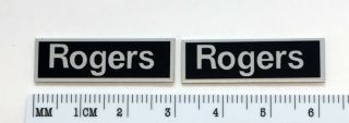 Rogers Ls 3/5a Speaker Grill Badge Logo Black & Silver Custom Aluminum Pair