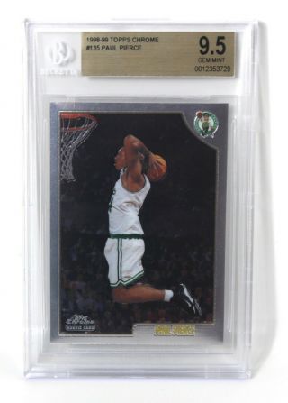 1998 - 99 Topps Chrome Paul Pierce Boston Celtics Rc Rookie Bgs 9.  5 Gem