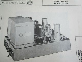 Altec Lansing A - 340a Amplifier Amp Photofact